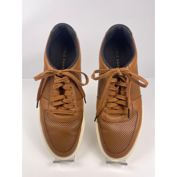 Cole Haan Grand Crosscourt II Sneakers Men’s 10.5 Brown Leather Low Tops - Picture 2 of 8